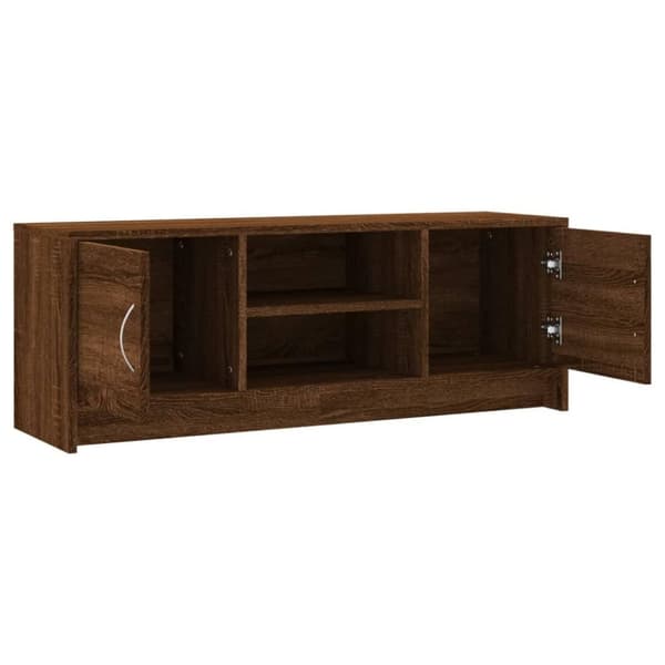vidaXL tv-bord 102x30x37,5 cm konstrueret træ brun egetræsfarve