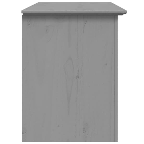 vidaXL tv-bord med 2 skuffer BODO 91,5x44,5x56 cm massivt fyrretræ grå