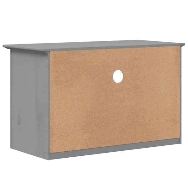 vidaXL tv-bord med 2 skuffer BODO 91,5x44,5x56 cm massivt fyrretræ grå