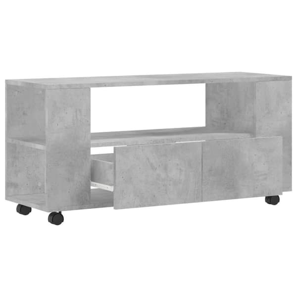 vidaXL Tv-bänk betonggrå 102x34,5x43 cm konstruerat trä