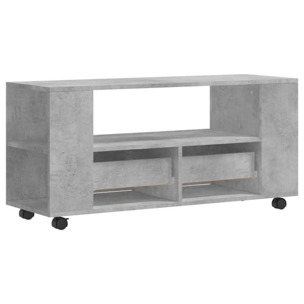 vidaXL Tv-bänk betonggrå 102x34,5x43 cm konstruerat trä