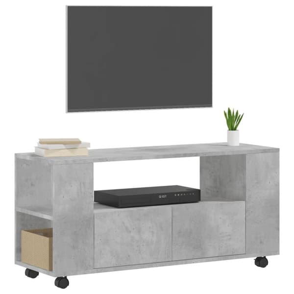 vidaXL Tv-bänk betonggrå 102x34,5x43 cm konstruerat trä