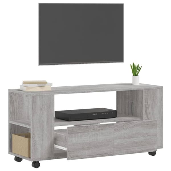 vidaXL TV-benk grå sonoma 102x34,5x43 cm konstruert tre