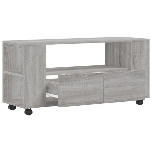 vidaXL TV-benk grå sonoma 102x34,5x43 cm konstruert tre