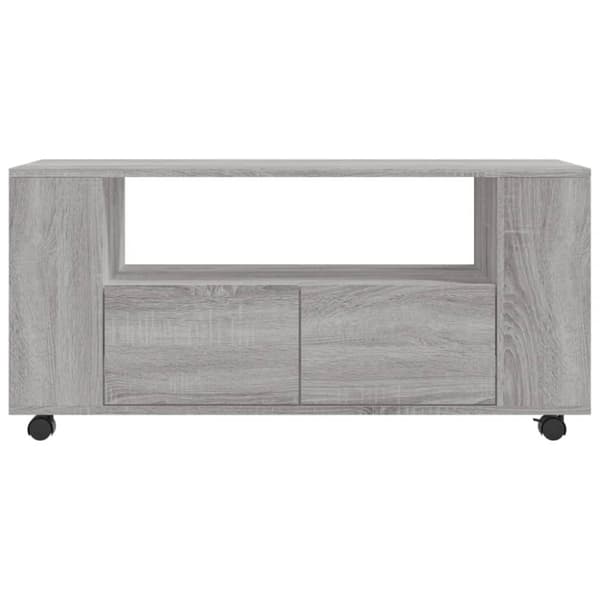 vidaXL TV-benk grå sonoma 102x34,5x43 cm konstruert tre