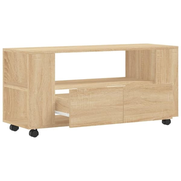 vidaXL TV-benk sonoma eik 102x34,5x43 cm konstruert tre