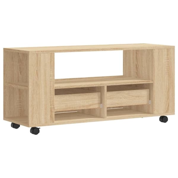 vidaXL TV-benk sonoma eik 102x34,5x43 cm konstruert tre