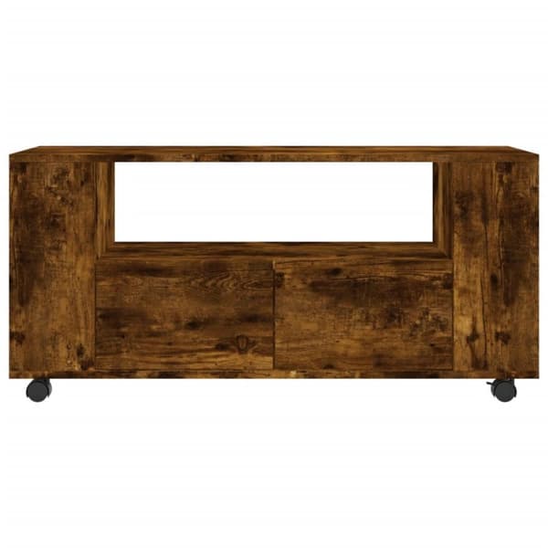 vidaXL TV-benk røkt eik 102x34,5x43 cm konstruert tre