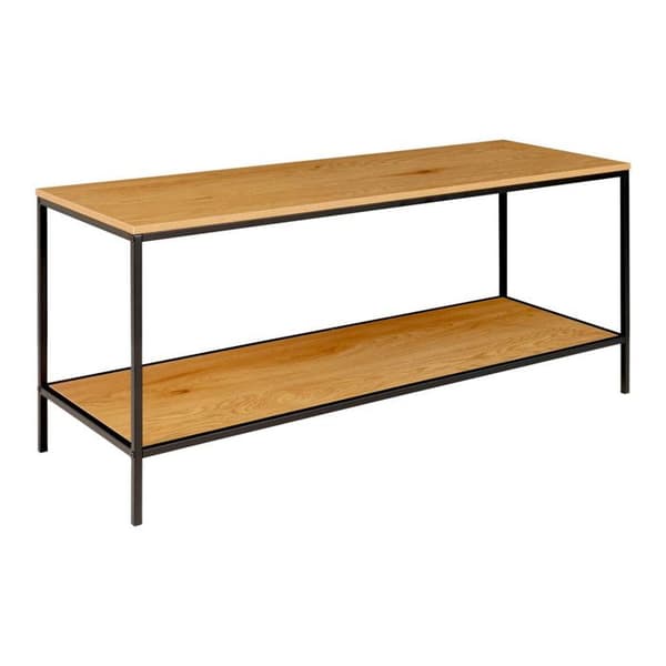 Black Steel TV Stand och Black Wood Top - ALTOBUY - Harald - Industriell - Loft - Rektangulär