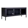 Miniatyrbild 1 av 4: Brisbane Table TV, 3 glasdörrar, svart.