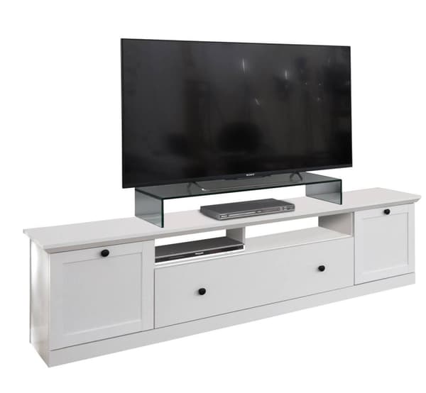 Rootz tv-møbel - tv-skab - hvid - 177 x 49 x 41 cm