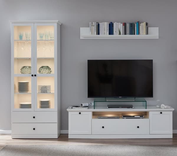 Rootz tv-møbel - tv-skab - hvid - 177 x 49 x 41 cm