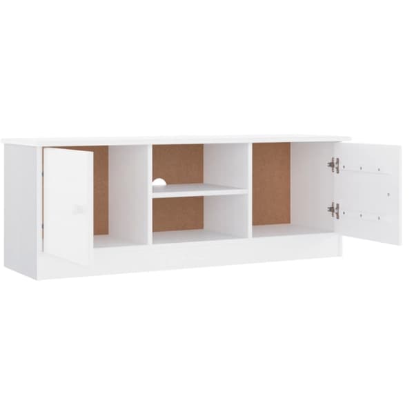 vidaXL TV-benk ALTA hvit 112x35x41 cm heltre furu