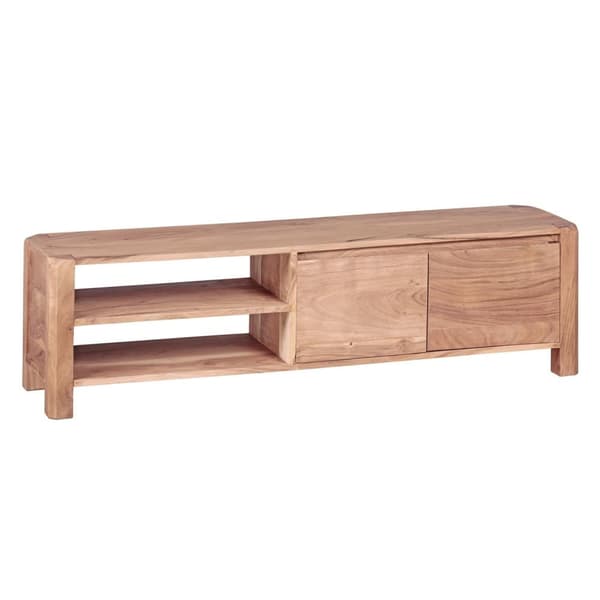 Rootz Lowboard kovapuu Acacia Chest 140cm TV-levyn säilytyslokerot maalaistyylinen kaappi 40cm TV-kaappi