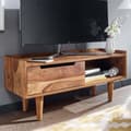 Pikkukuva 6 / 7: Rootz lowboard massiivi sheesham-puuta 95x44x34 cm TV-kaappi liukuovella - Design-TV-kaappi korkea - TV-taso TV-kaappi moderni - TV-kaappi olohuone