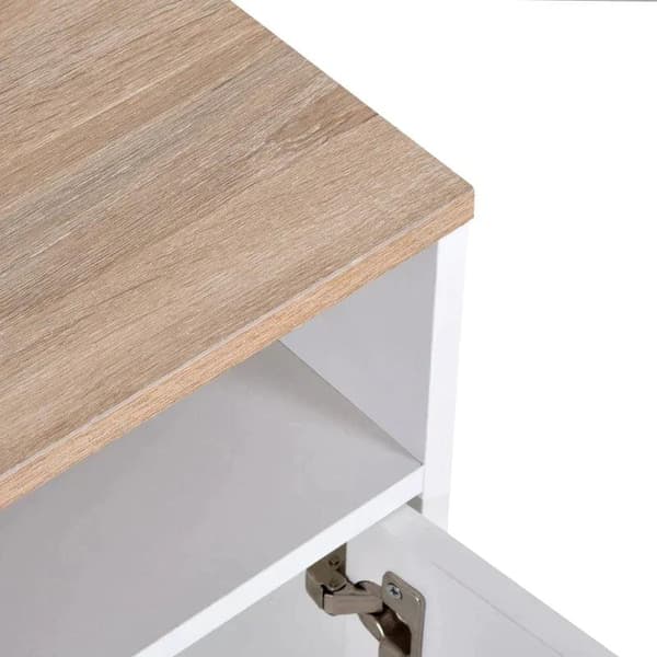 Rootz TV-penkki - TV-taso - Moderni muotoilu - 3 hyllyä ja 2 kaappia - Natural - 105 cm x 40 cm x 52 cm
