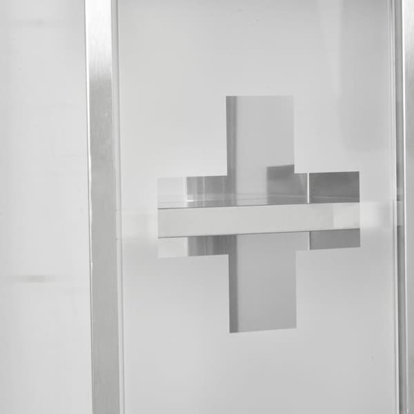 Rootz medicinskab - sølv - rustfrit stål, glas - 7,87 cm x 4,72 cm x 22,83 cm