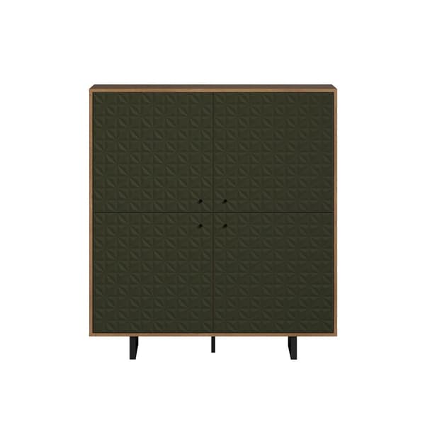 Rootz Door Panels - Cabinet Fronts - Highboard Enhancers - Sideboard Upgrades - Modern Elegance - Dark Green - 60x60x2cm.