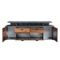 Pikkukuva 2 / 7: Rootz TV Lowboard - Media Console - Entertainment Stand - Television Cabinet - TV Bench - Media Stand - Dark Brown & Grey - 180x66x47 cm
