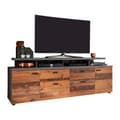 Pikkukuva 1 / 7: Rootz TV Lowboard - Media Console - Entertainment Stand - Television Cabinet - TV Bench - Media Stand - Dark Brown & Grey - 180x66x47 cm