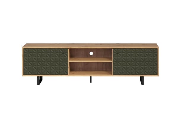 Rootz 2-Door Set - Door Pair - Cabinet Panels - Front Facade - Entryway Duo - Furniture Faceplates - Wardrobe Doors - Dark Green - 60x36x2cm