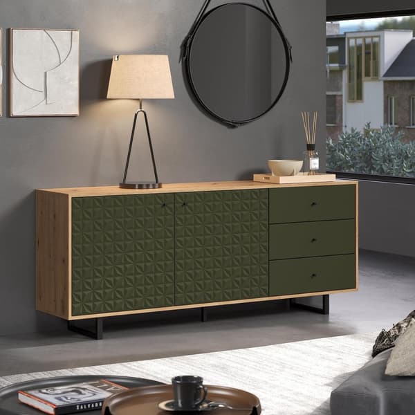 Rootz Door Panels - Door Collection - Cabinet Facade - Sideboard Upgrade - Furniture Fronts - Cupboard Doors - Room Refresher - Dark Green - 60x60x2cm