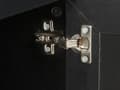 Miniatyrbillede 7 af 9: TV-bord Sort træmanufaktur med rattan fronter Kurvefletning Sorte gummitræsben 2 skabe Åbne hylder Skænk i boho-stil Stue