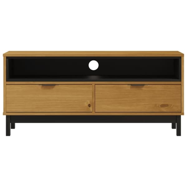 vidaXL TV-benk FLAM 110x40x50 cm heltre furu