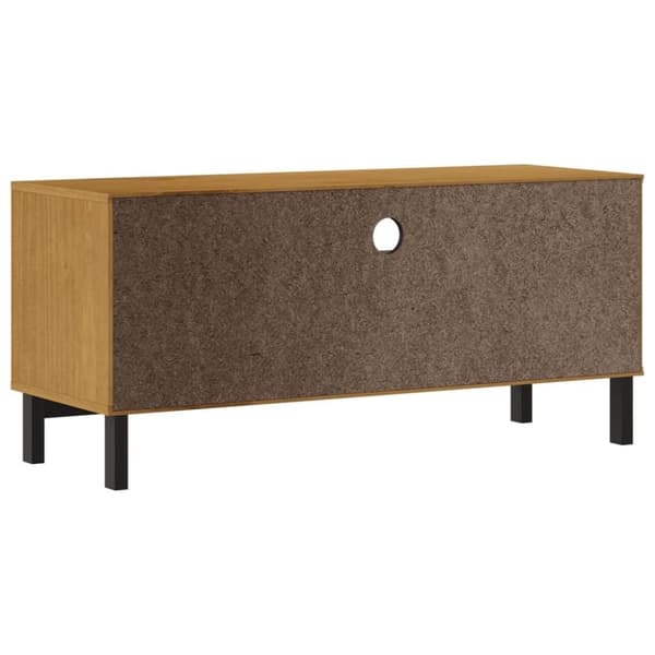 vidaXL TV-benk FLAM 110x40x50 cm heltre furu