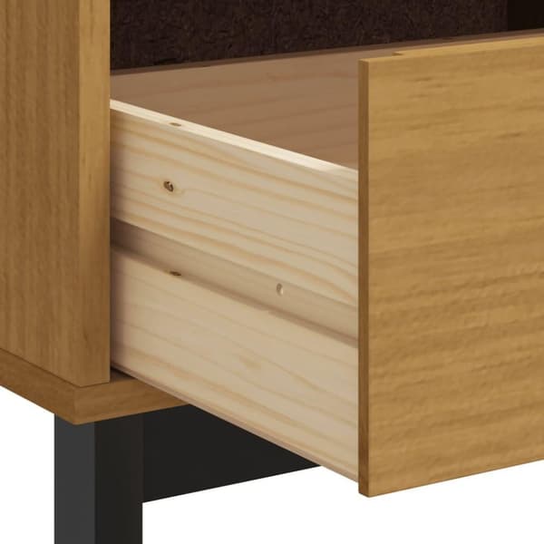 vidaXL TV-benk FLAM 110x40x50 cm heltre furu