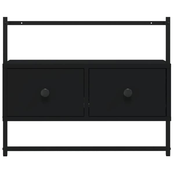 vidaXL Väggmonterad tv-bänk svart 60,5x30x51 cm konstruerat trä