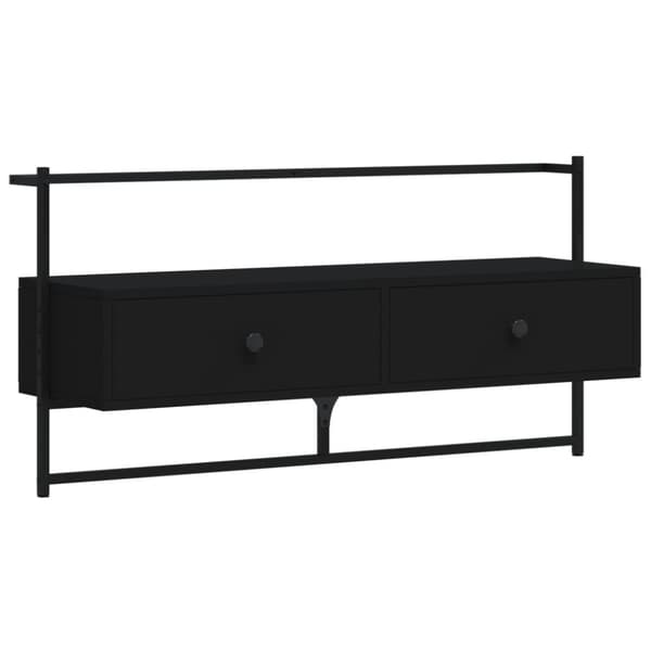 vidaXL TV-kaappi seinälle musta 100,5x30x51 cm tekninen puu