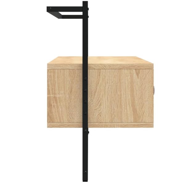 vidaXL Väggmonterad tv-bänk sonoma-ek 100,5x30x51 cm konstruerat trä