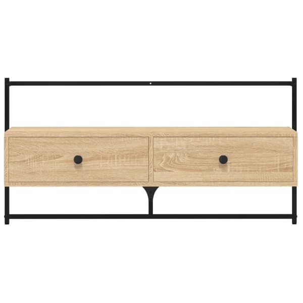 vidaXL Väggmonterad tv-bänk sonoma-ek 100,5x30x51 cm konstruerat trä
