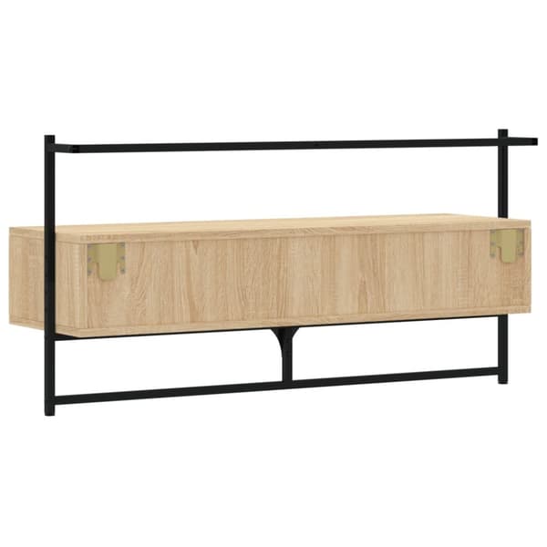vidaXL Väggmonterad tv-bänk sonoma-ek 100,5x30x51 cm konstruerat trä