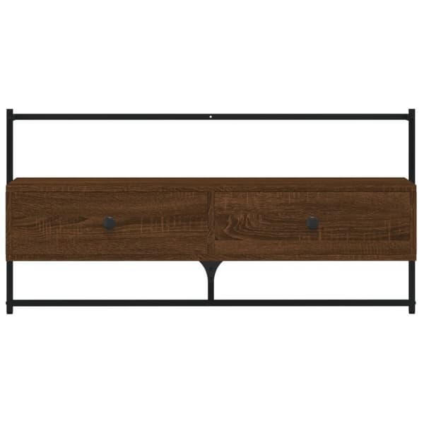 vidaXL Väggmonterad tv-bänk brun ek 100,5x30x51 cm konstruerat trä