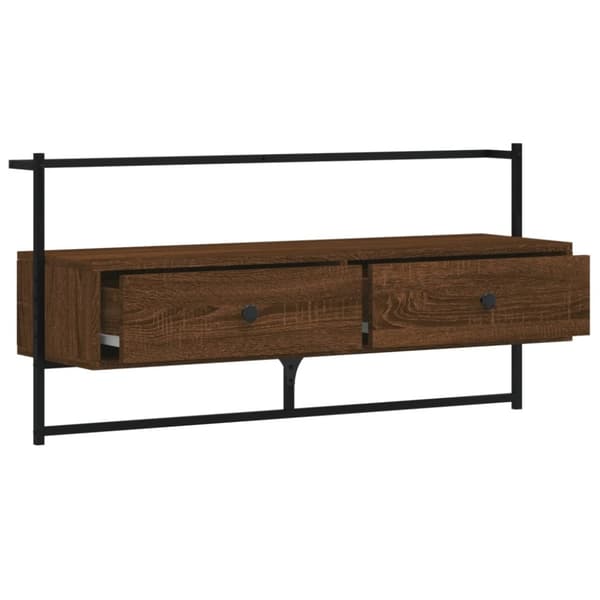 vidaXL TV-kaappi seinälle ruskea tammi 100,5x30x51 cm tekninen puu