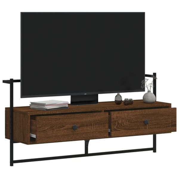 vidaXL TV-kaappi seinälle ruskea tammi 100,5x30x51 cm tekninen puu