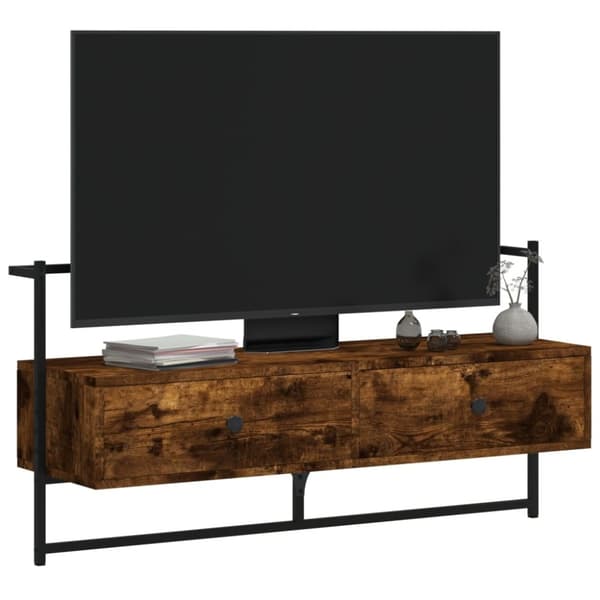 vidaXL TV-kaappi seinälle savutammi 100,5x30x51 cm tekninen puu