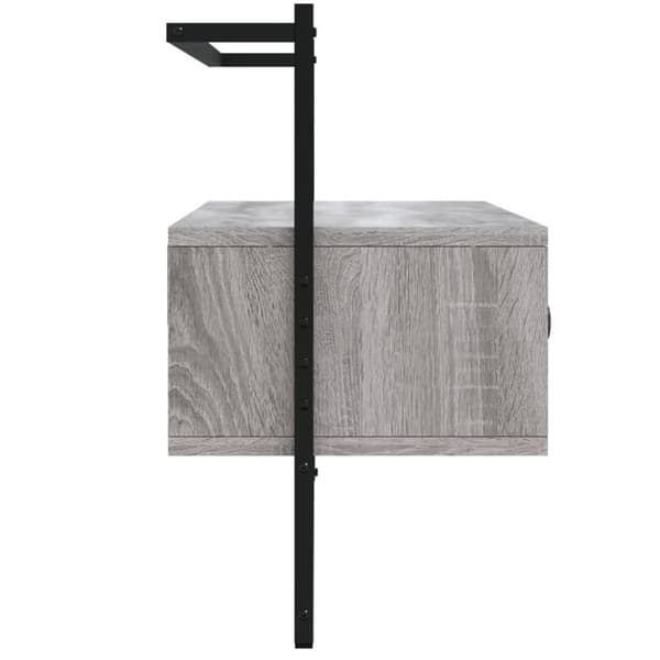 vidaXL Väggmonterad tv-bänk grå sonoma 100,5x30x51 cm konstruerat trä