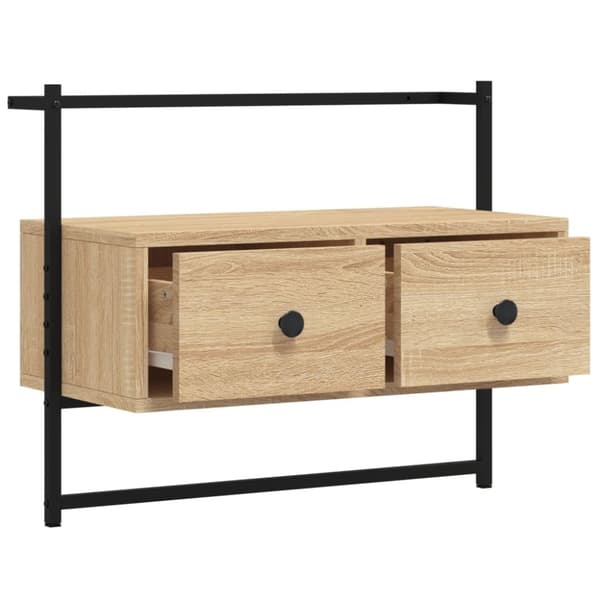 vidaXL TV-benk veggmontert sonoma eik 60,5x30x51 cm konstruert tre