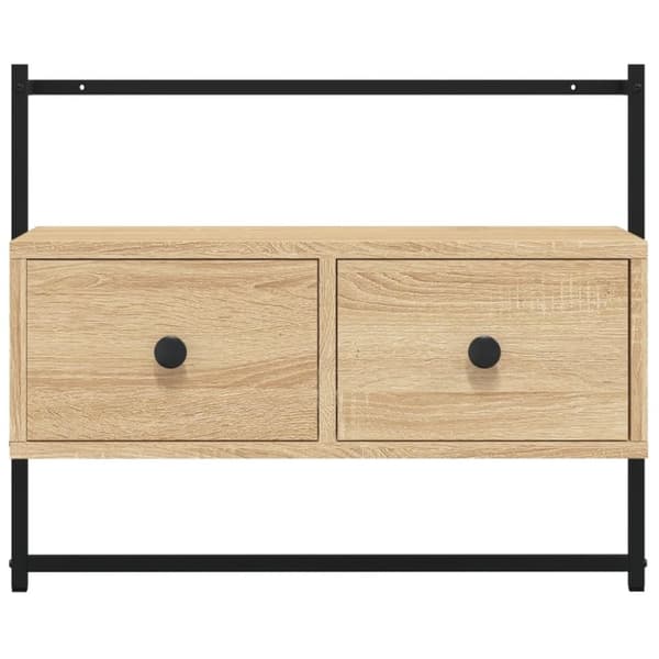 vidaXL TV-benk veggmontert sonoma eik 60,5x30x51 cm konstruert tre