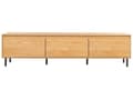 Miniatyrbilde 4 av 9: TV-benk Lyst tre Svarte metallben 180 x 40 x 43 cm 3 dører Moderne Minimalistisk Stue Oppbevaring