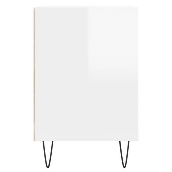 vidaXL TV-benk høyglans hvit 100x35x55 cm konstruert tre