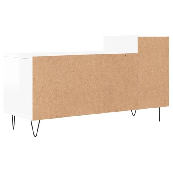 vidaXL TV-benk høyglans hvit 100x35x55 cm konstruert tre