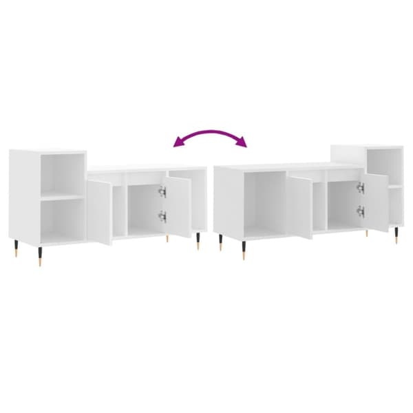 vidaXL Tv-bänk vit 100x35x55 cm konstruerat trä
