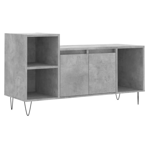 vidaXL TV-benk betonggrå 100x35x55 cm konstruert tre