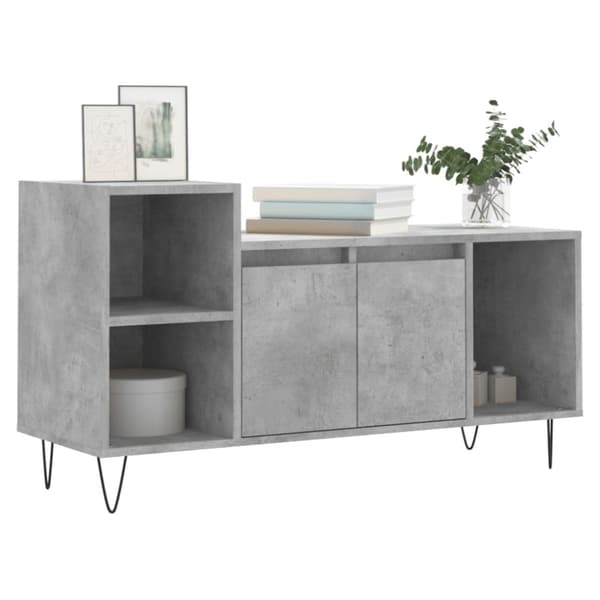 vidaXL TV-taso betoninharmaa 100x35x55 cm tekninen puu