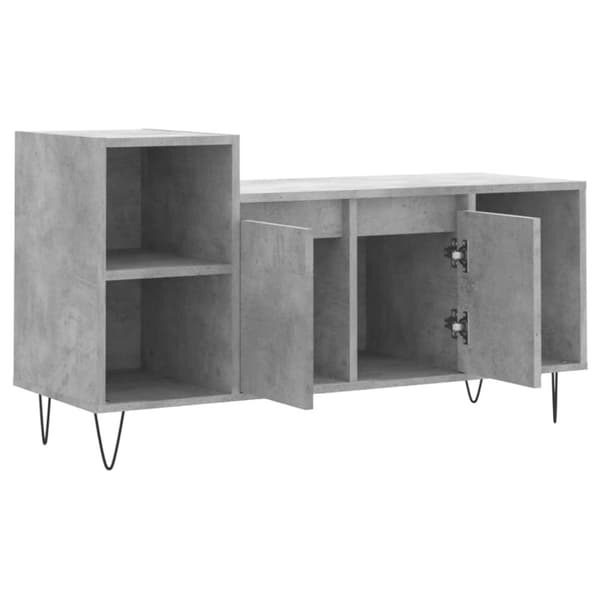 vidaXL TV-taso betoninharmaa 100x35x55 cm tekninen puu