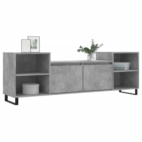 vidaXL tv-bord 160x35x55 cm konstrueret træ betongrå